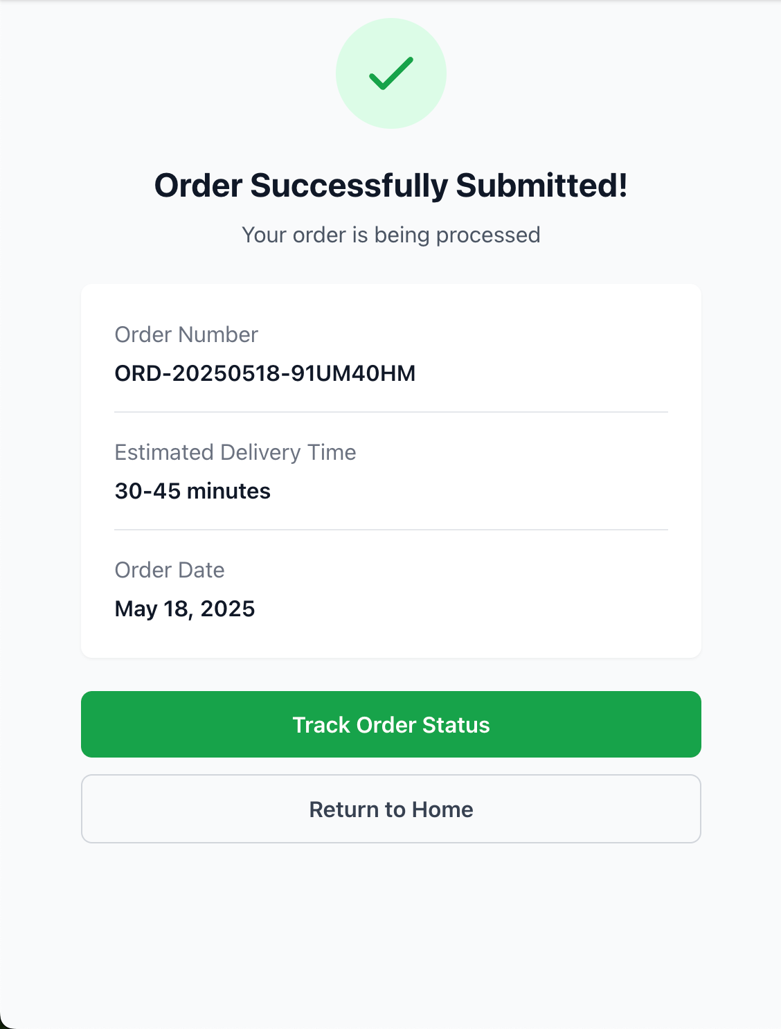 Order Generation